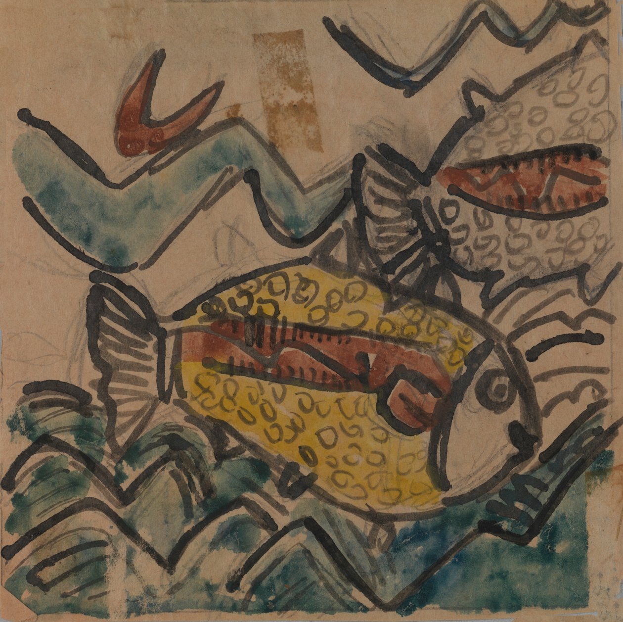 Fish Design for a Ceramic Plate, ca. 1930-1939 by Holcha Krake