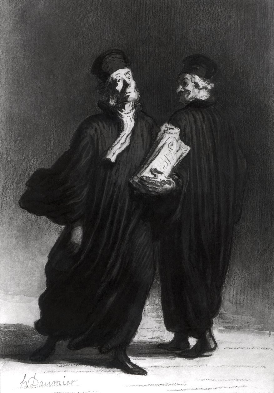 Two Lawyers, c.1862 by Honoré Daumier