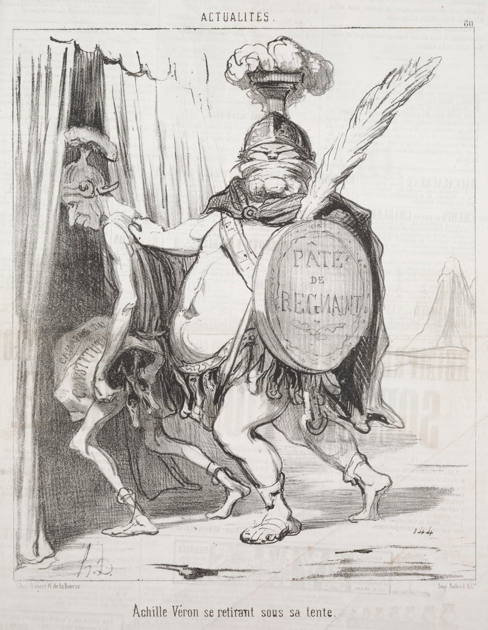 Actualities: Achilles Withdrawing into his Tent by Honoré Daumier