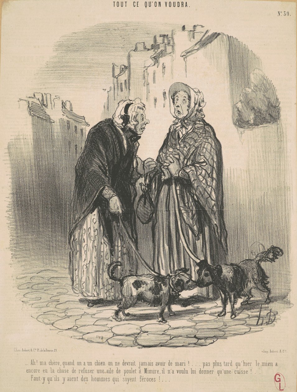 Ah! My Dear, When One Has a Dog by Honoré Daumier