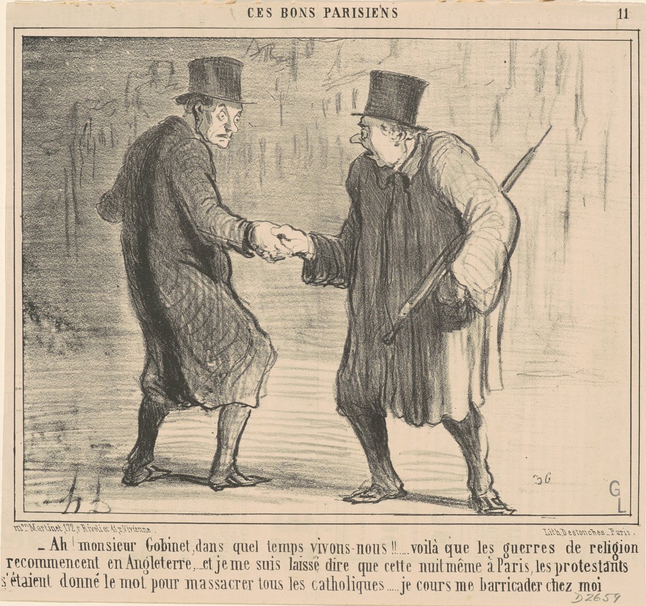 Ah! Mr. Gobinet, in What Time by Honoré Daumier
