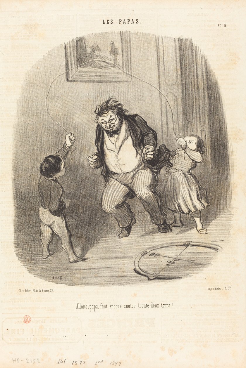 Come on, Dad... Again... Thirty-two Laps!... by Honoré Daumier