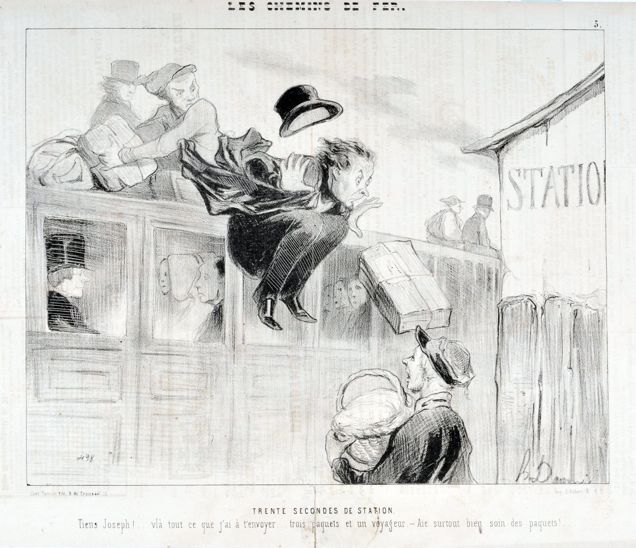 Artwork by Honore Daumier. Series 