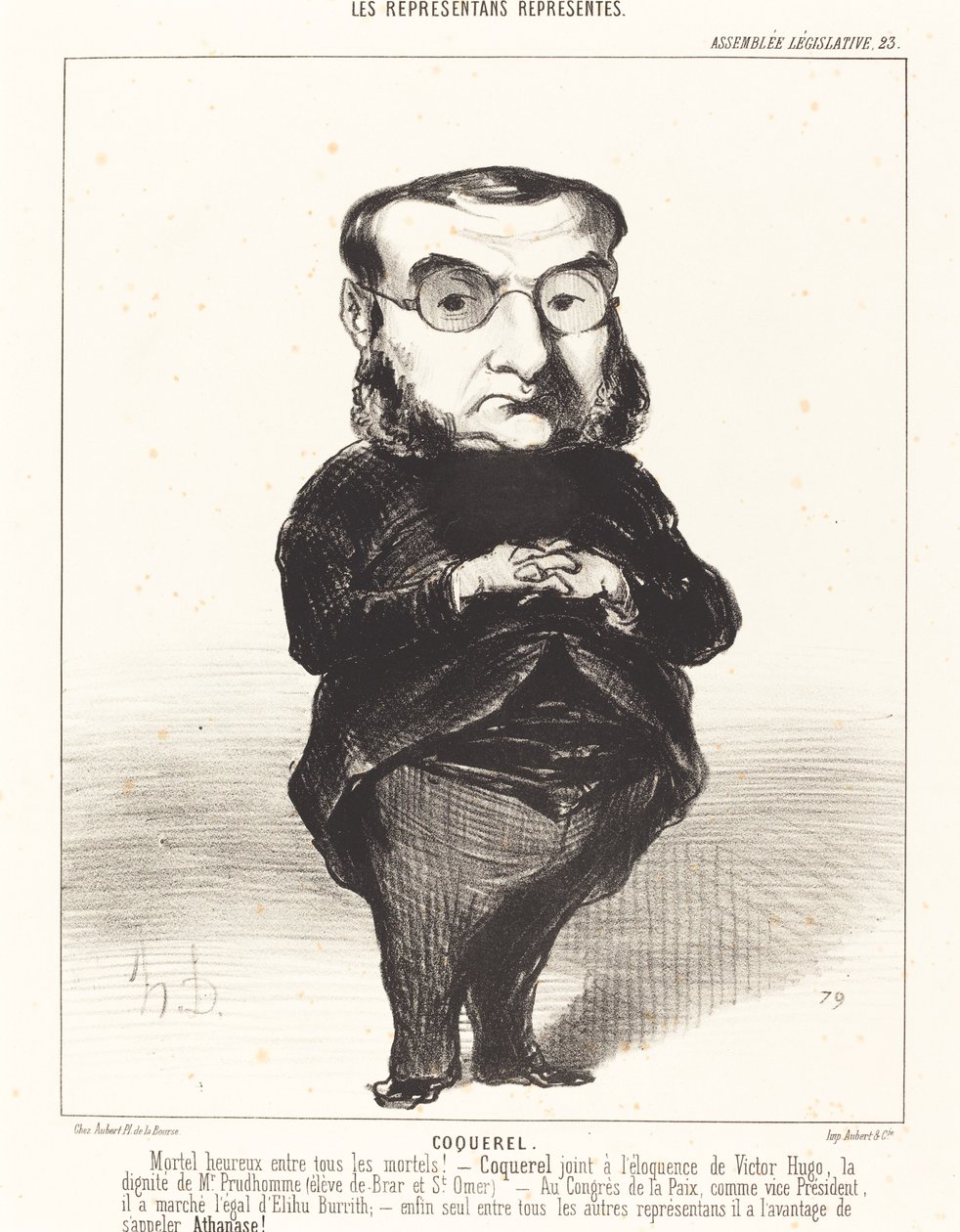 Ath. L. Charles Coquerel by Honoré Daumier