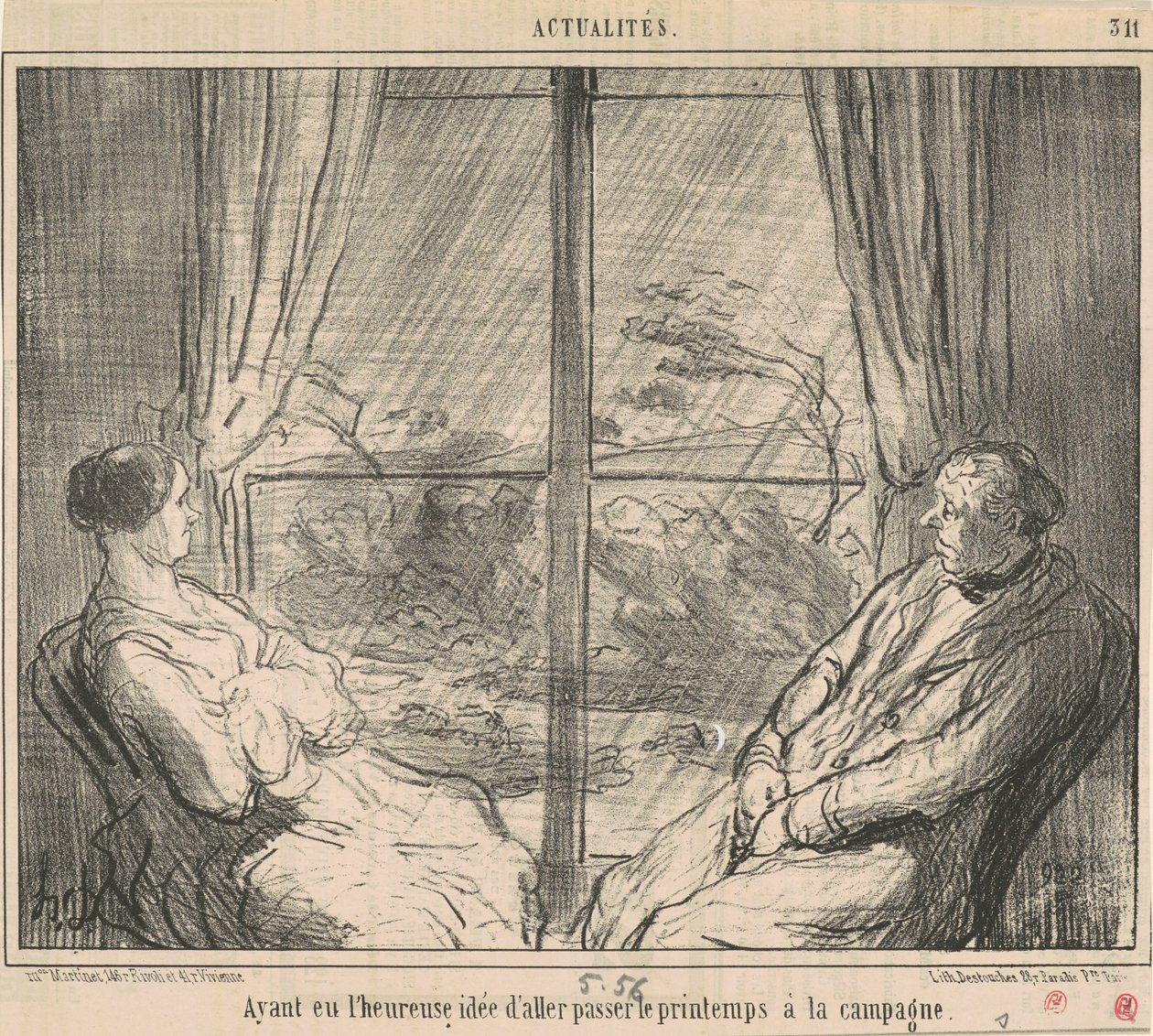 Having had ... the idea to go ... by Honoré Daumier