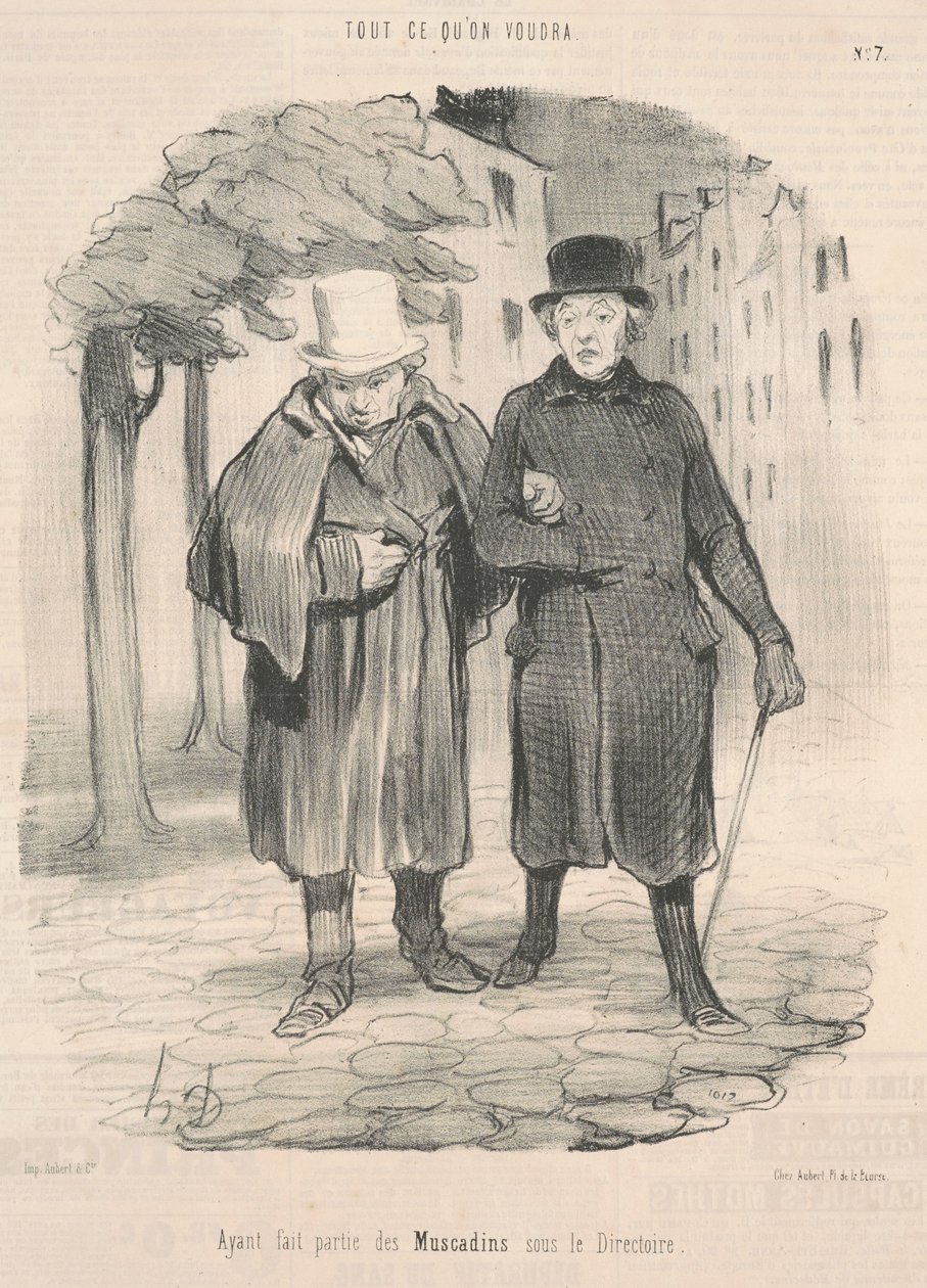 Having been part of the Muscadins under the Directory by Honoré Daumier