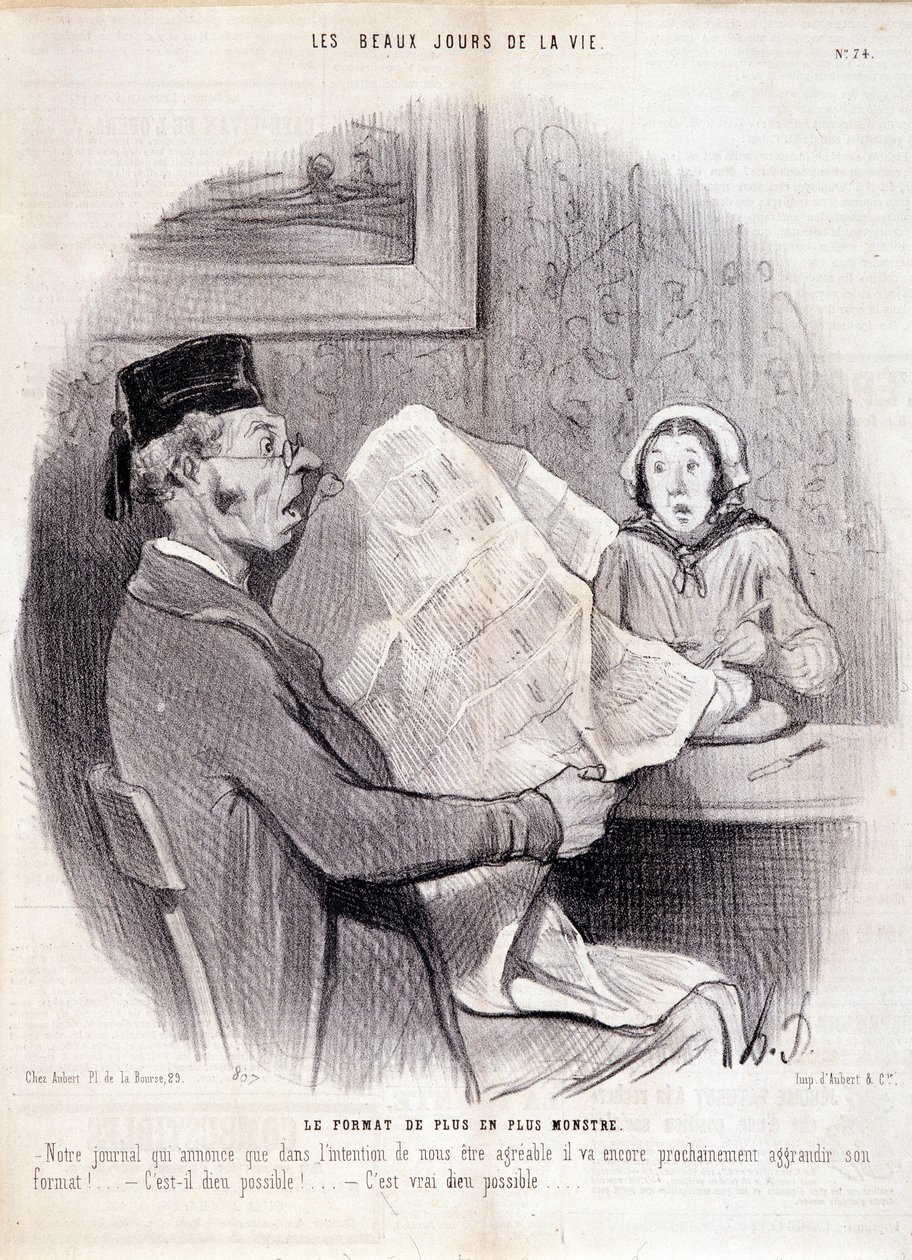 Cartoon about the Press. Series 