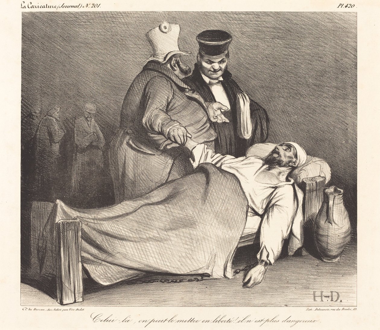 This One We Can Set Free! He Is No Longer Dangerous! by Honoré Daumier