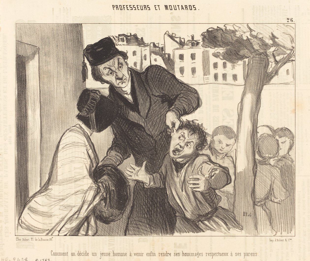 How to Persuade a Young Man to Come... by Honoré Daumier