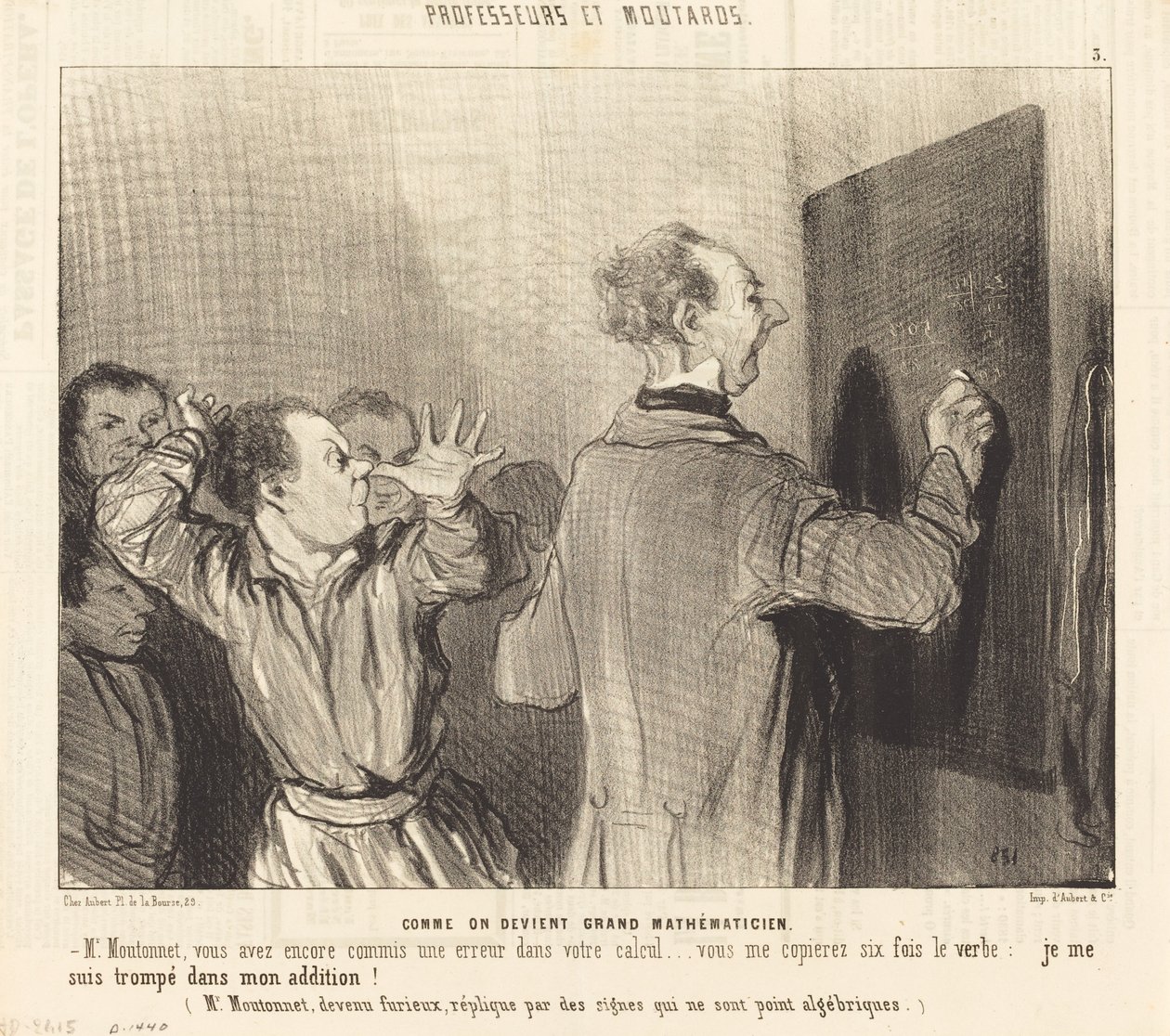 How to Become a Great Mathematician by Honoré Daumier