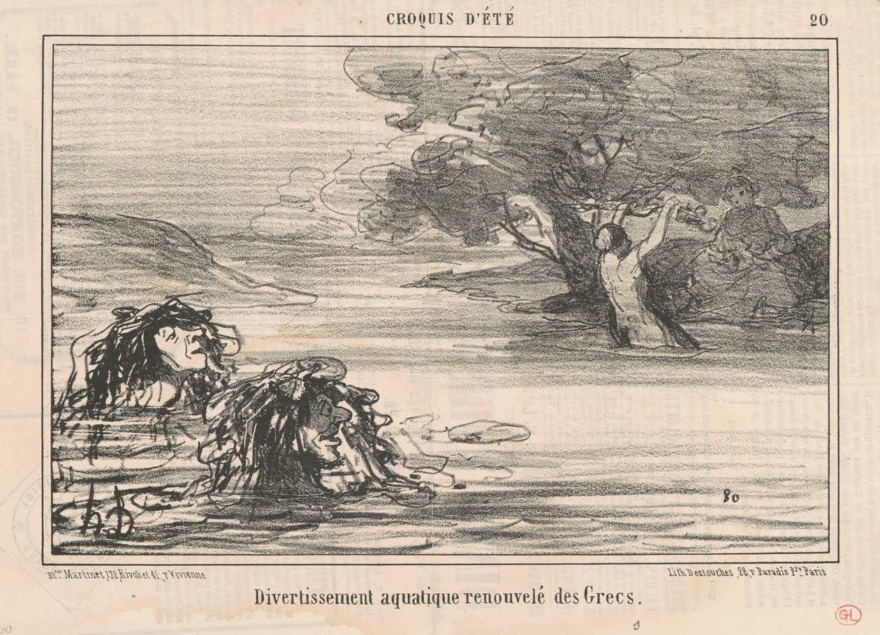 Entertainment Renewed by the Greeks by Honoré Daumier