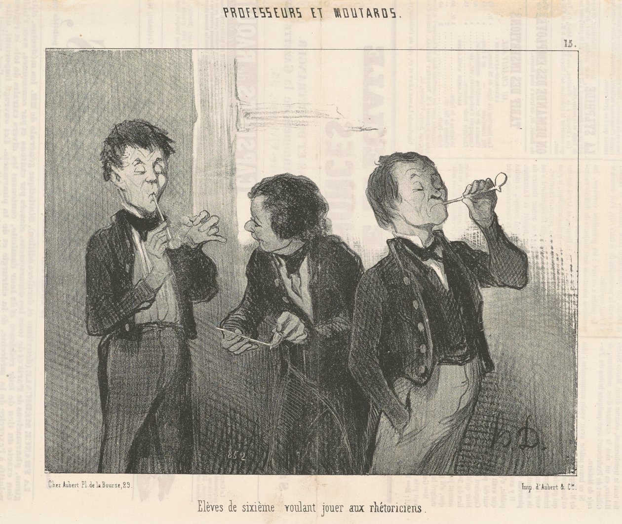 Élèves de sixième voulant jouer aux rhétoriciens by Honoré Daumier