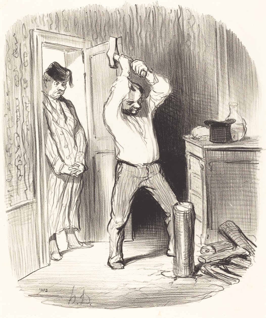 Is it Permitted by God... to Split Wood... by Honoré Daumier