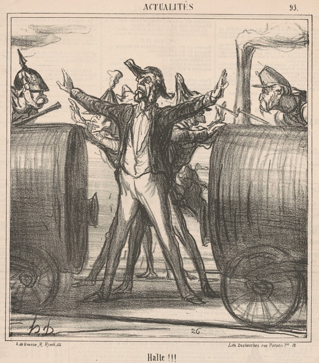 Halt!!! by Honoré Daumier