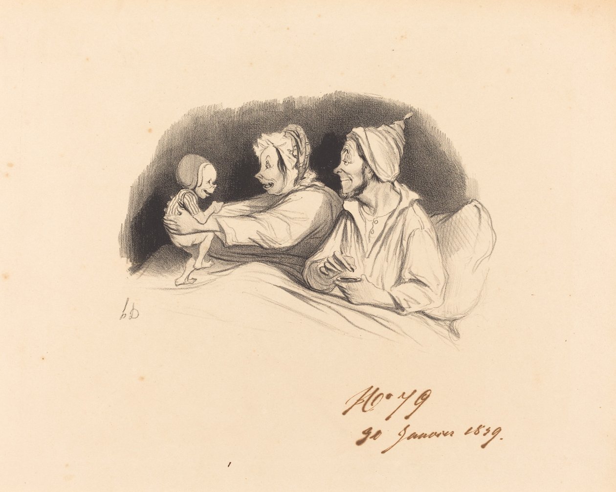 Bottle Feeding Education by Honoré Daumier
