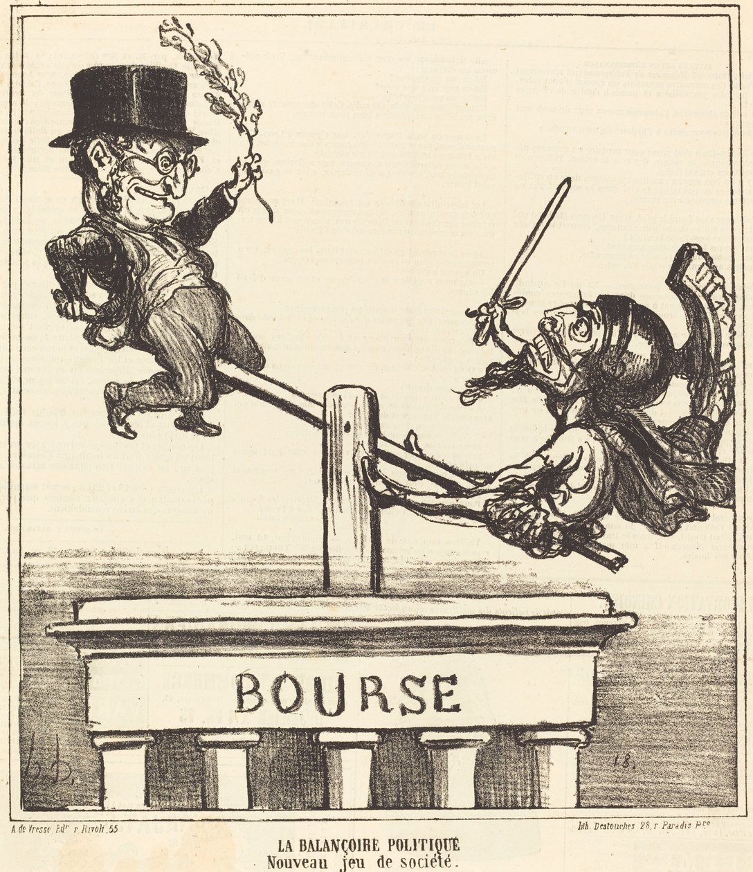 The Political Swing... by Honoré Daumier