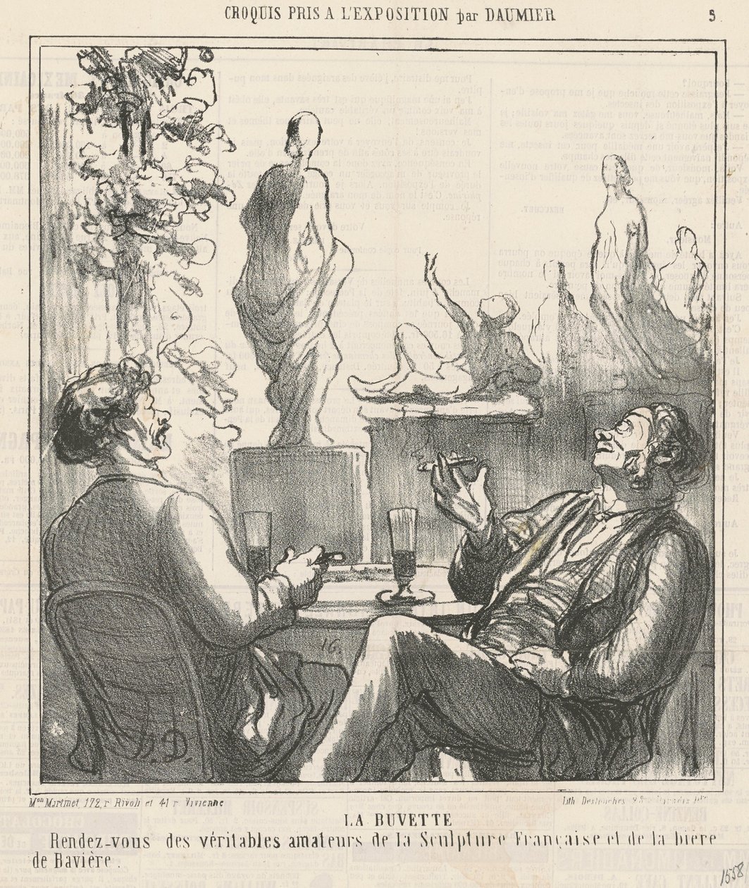 The Refreshment Stand by Honoré Daumier