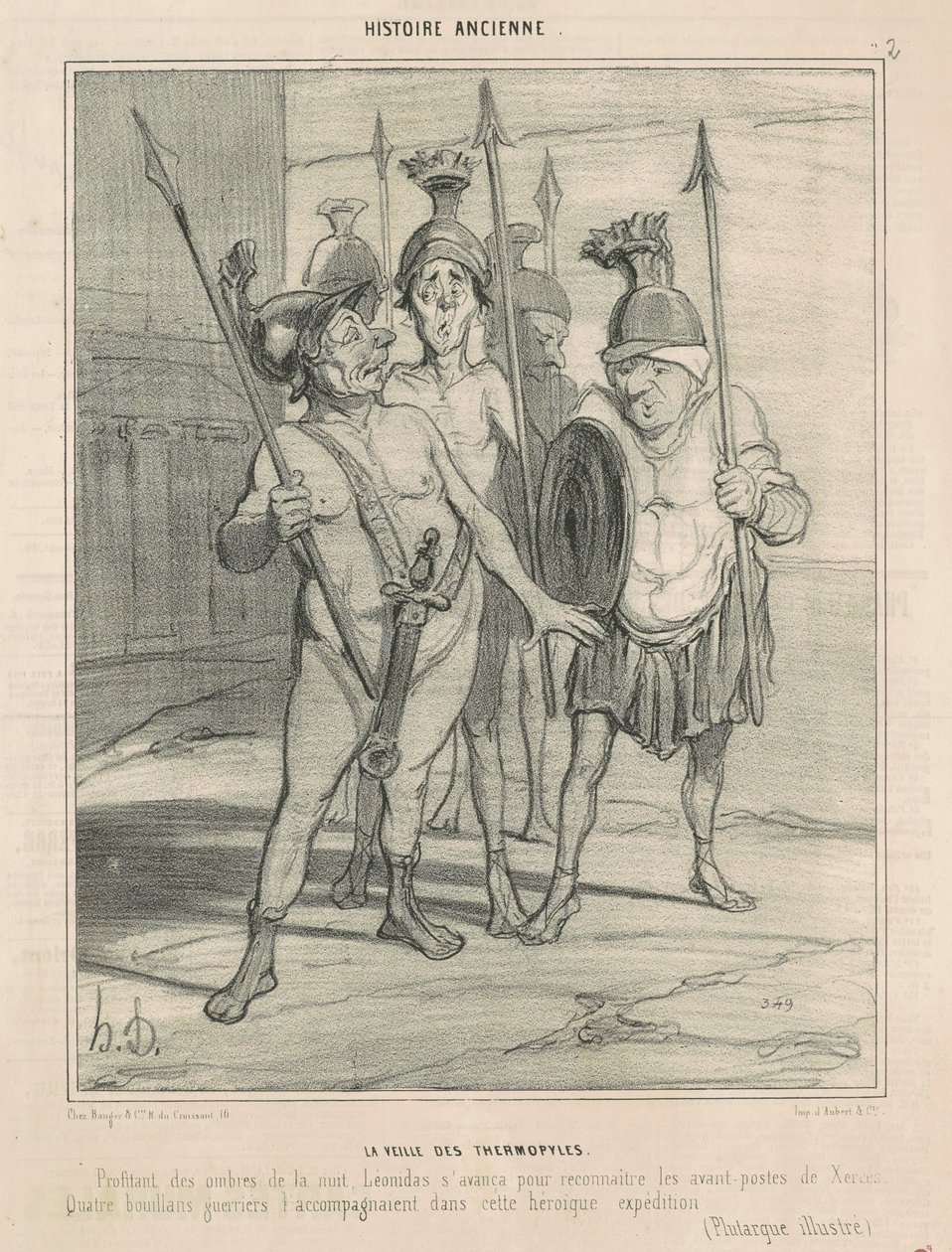 The Eve of Thermopylae by Honoré Daumier