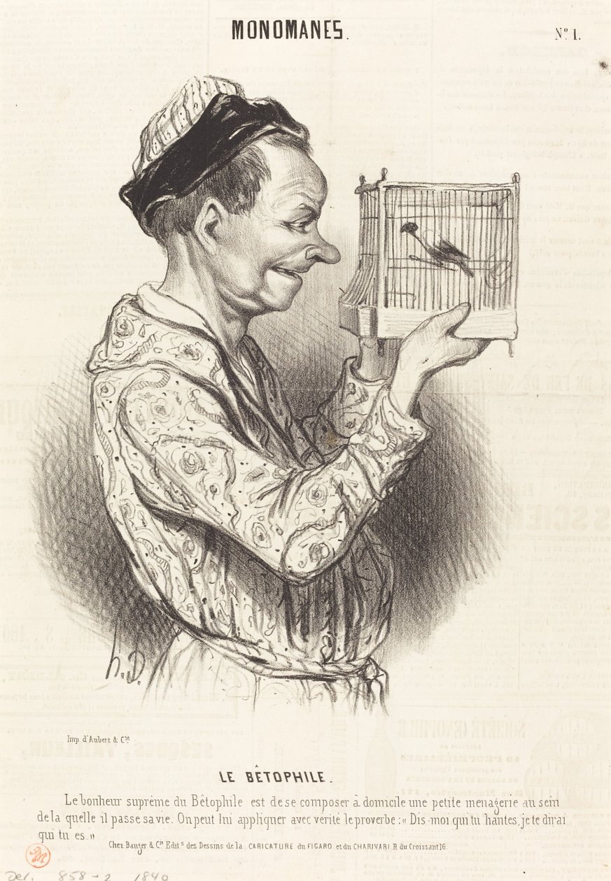 The Beast Lover by Honoré Daumier