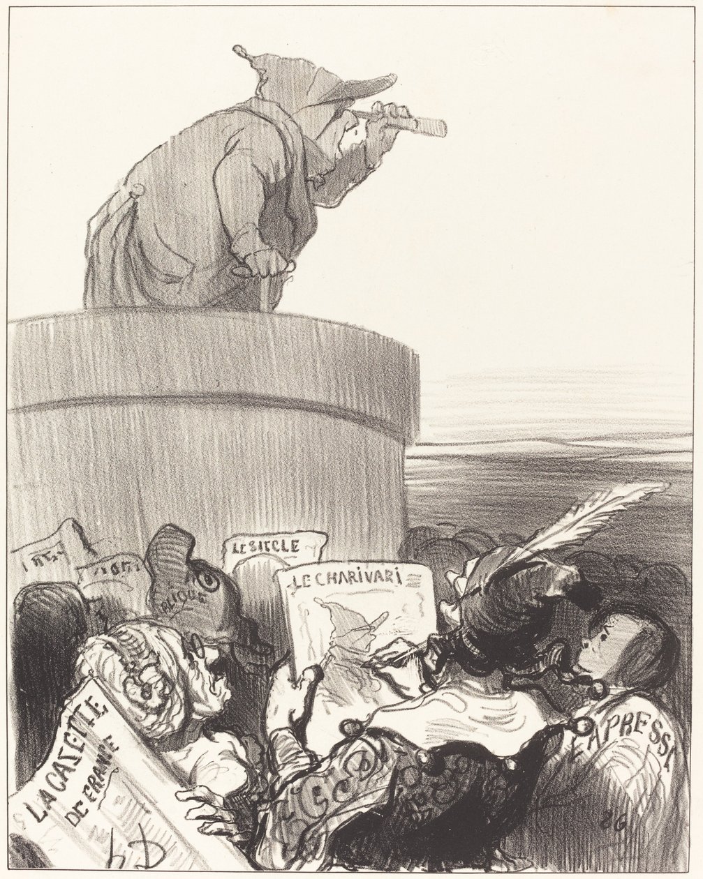 The Constitutionalist Contemplating the Political Horizon by Honoré Daumier