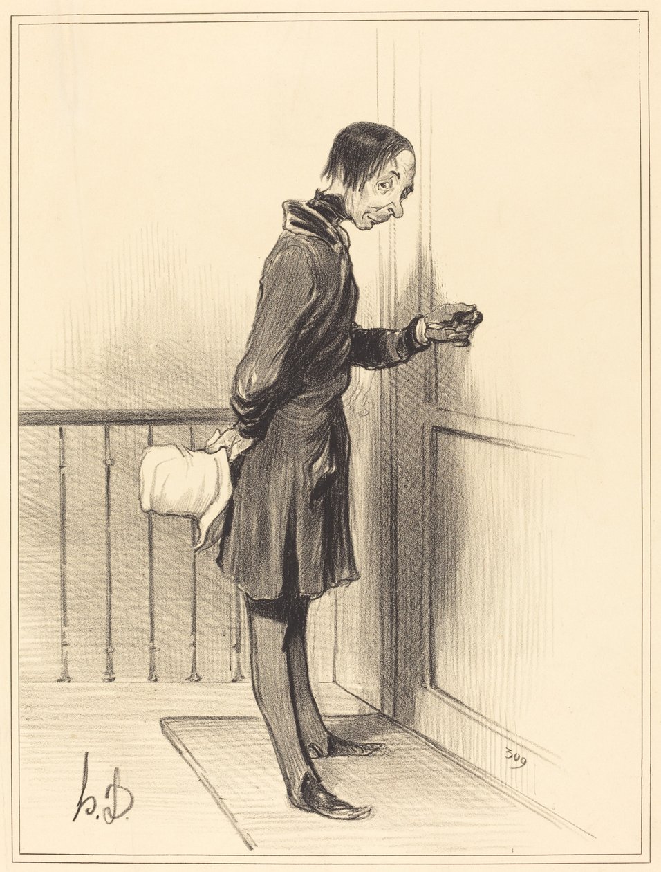 The Beggar at Home by Honoré Daumier