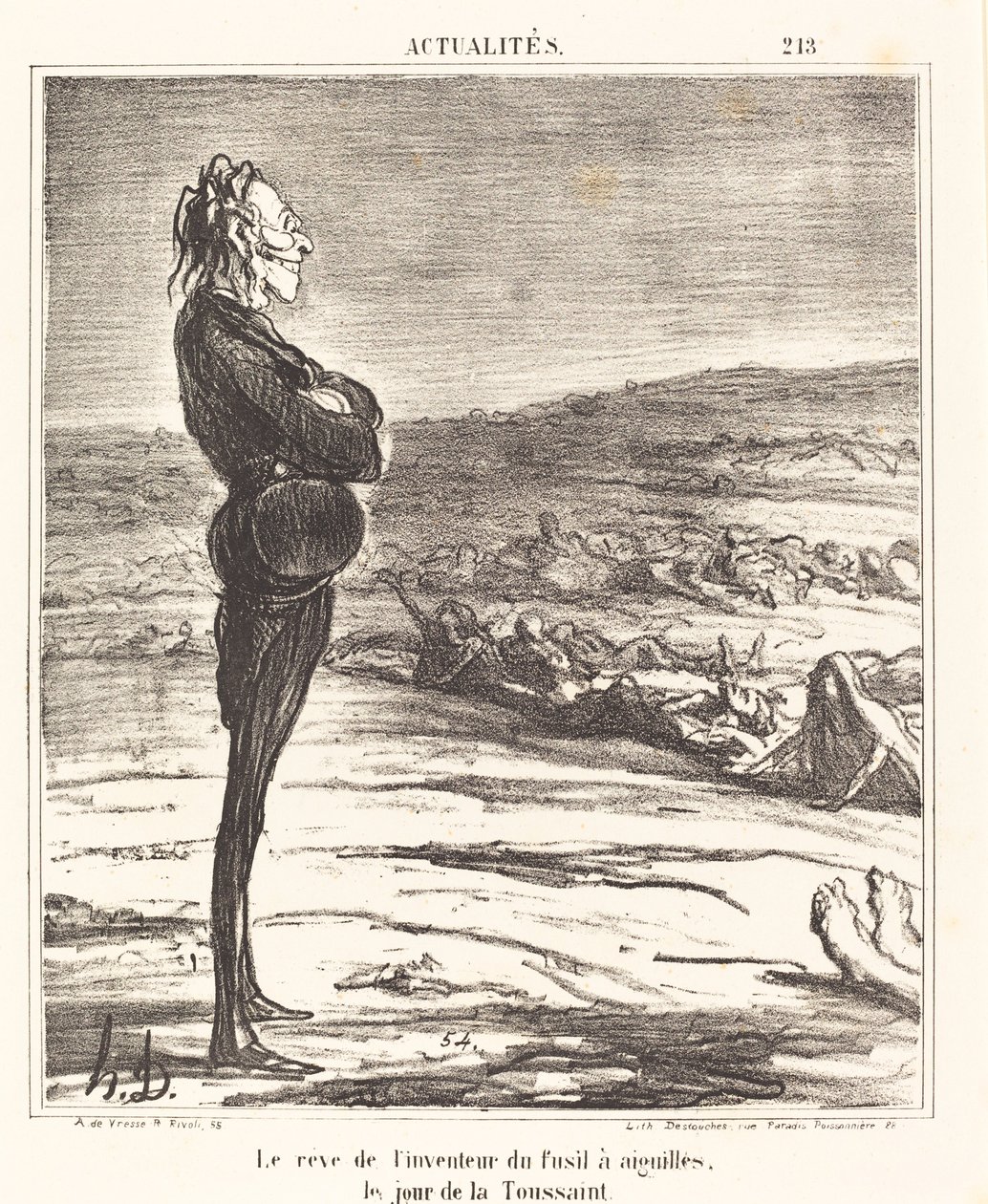 The Dream of the Inventor of the Needle Gun by Honoré Daumier