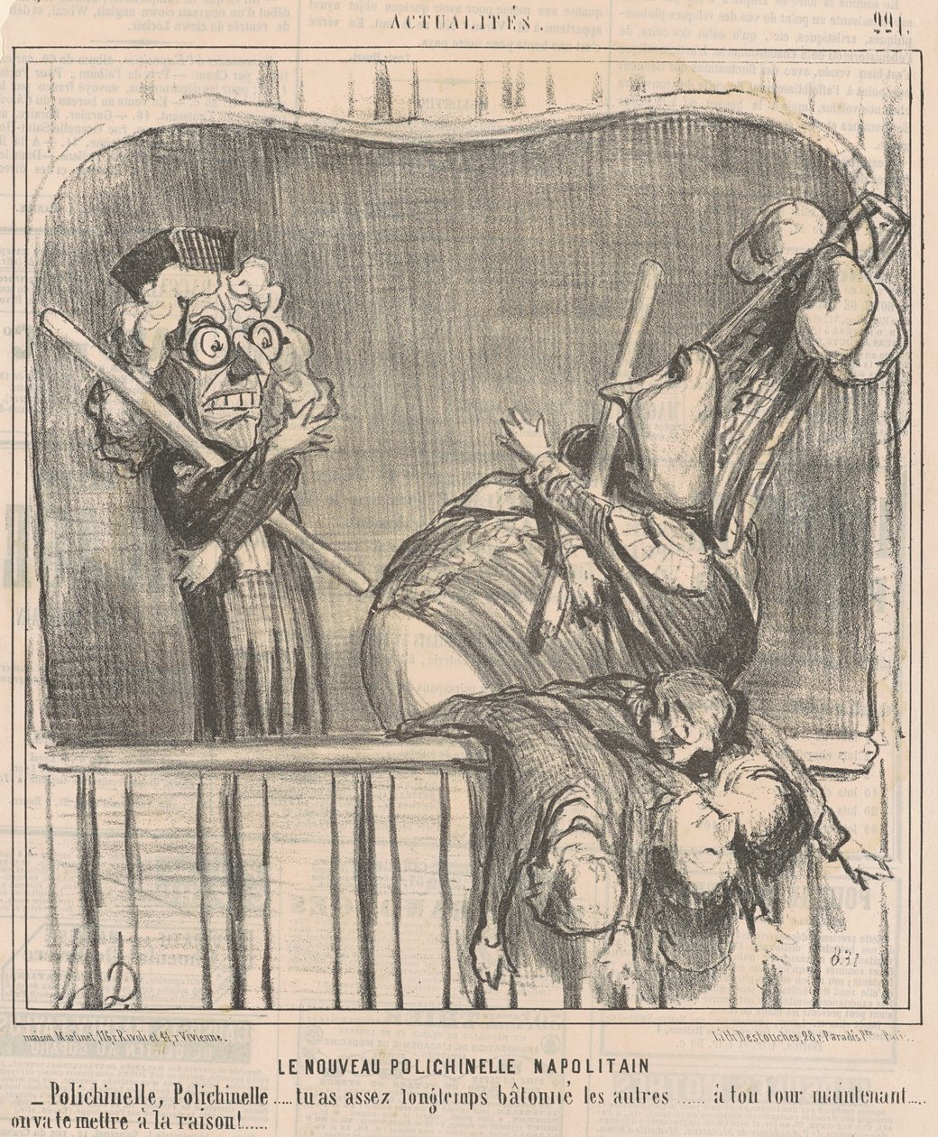 The New Neapolitan Punchinello by Honoré Daumier