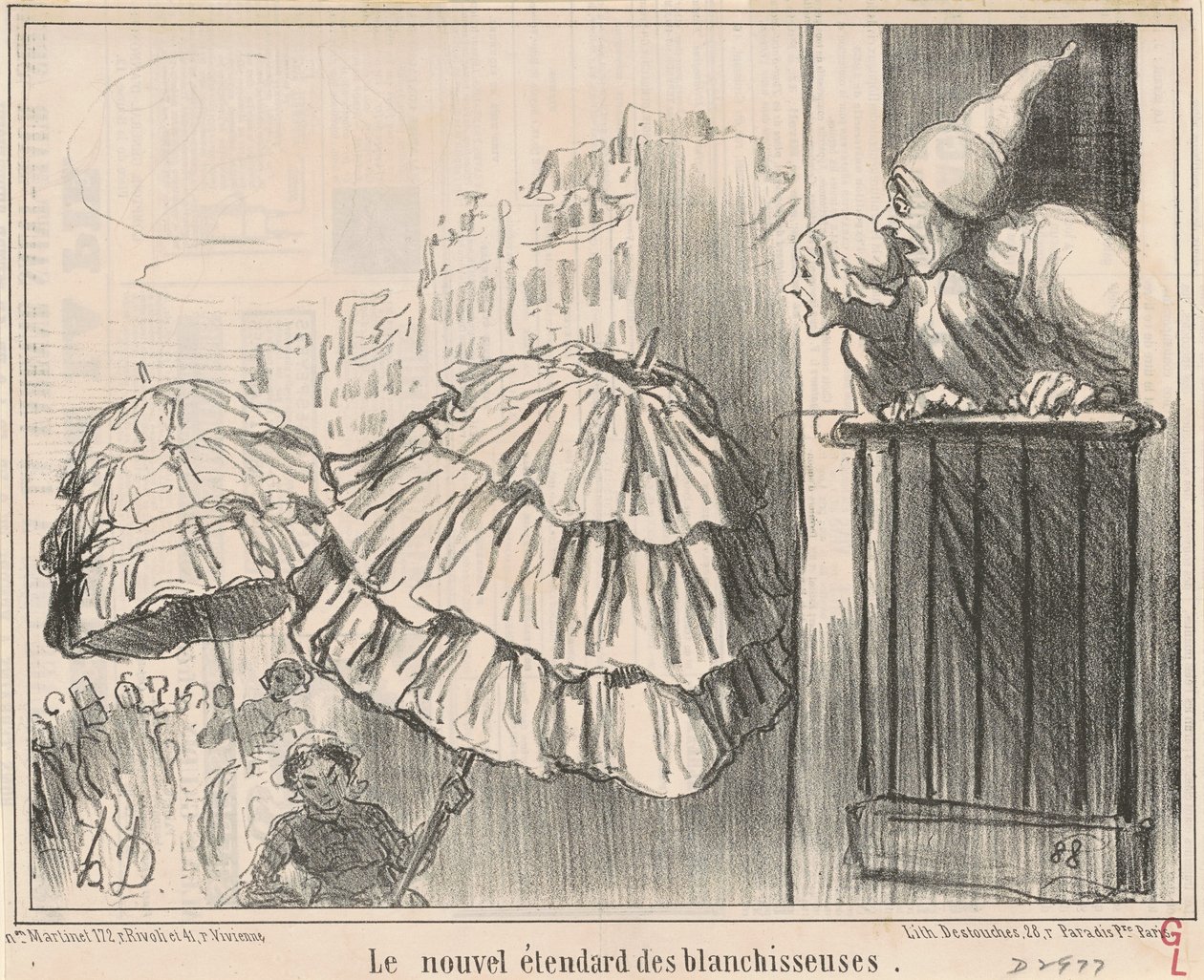 The New Standard of the Laundresses by Honoré Daumier