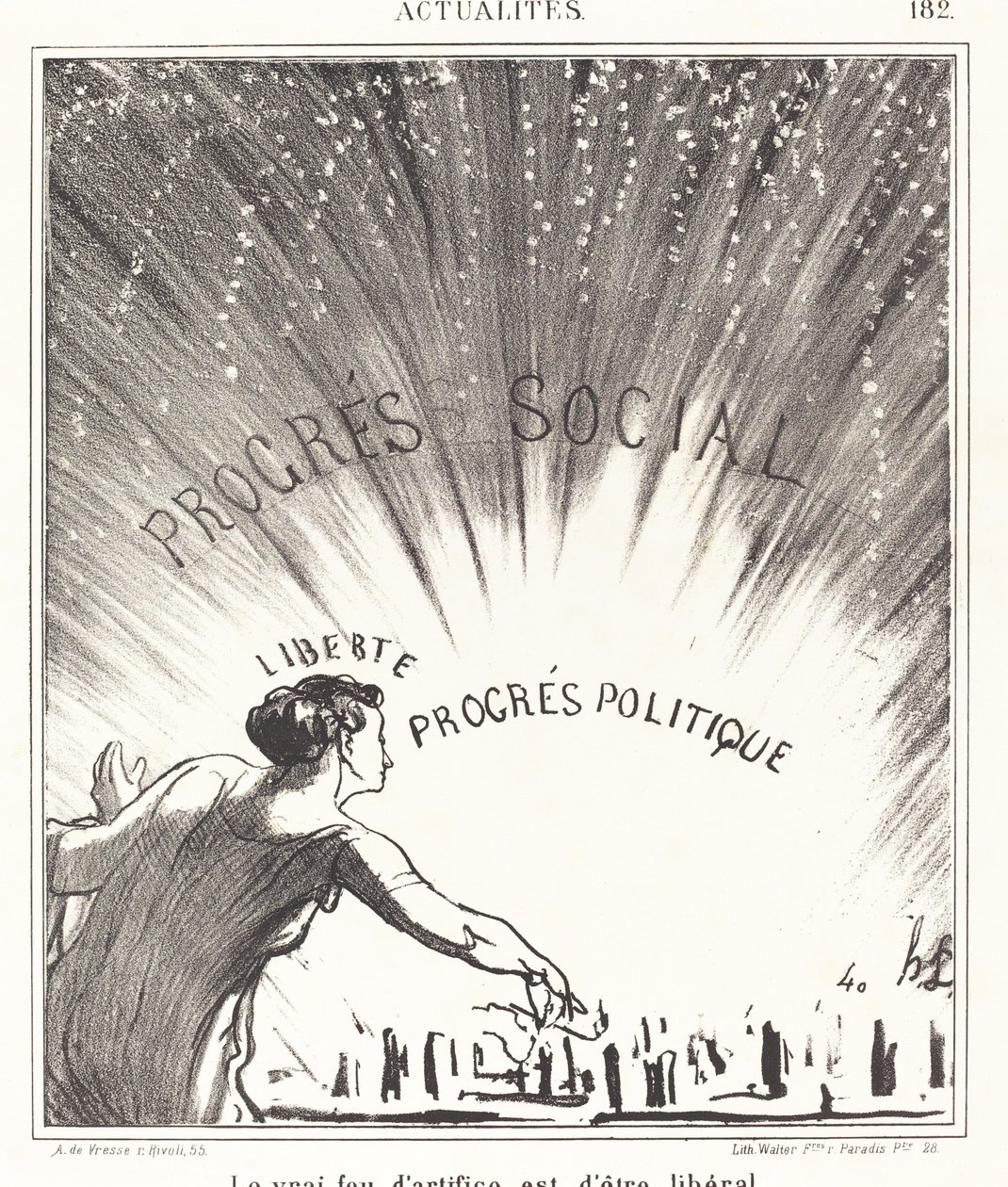 The real fireworks are to be liberal by Honoré Daumier