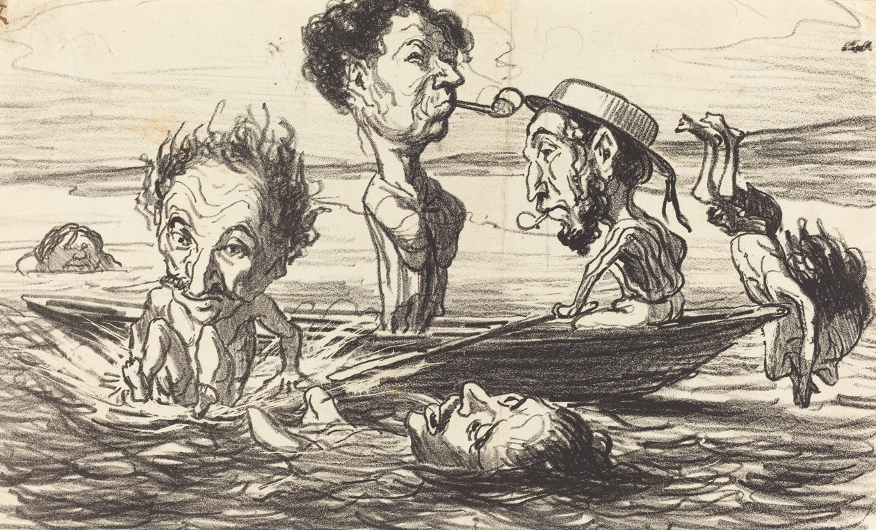 The Tritons of the Seine by Honoré Daumier