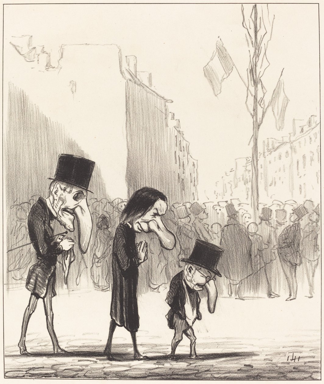 The Three Little Saints by Honoré Daumier