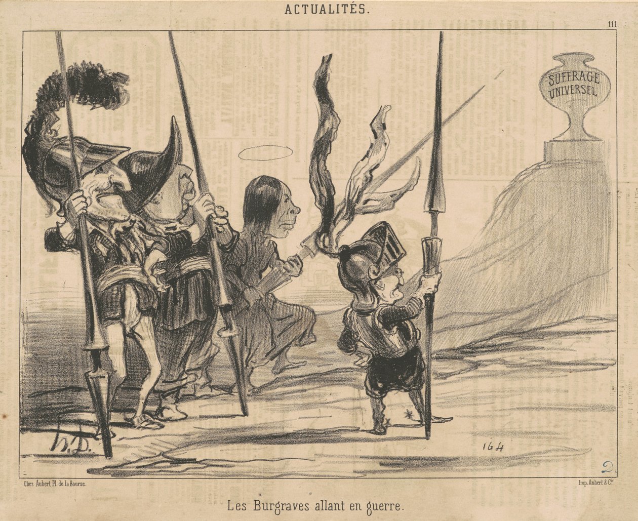 The Burgraves Going to War by Honoré Daumier