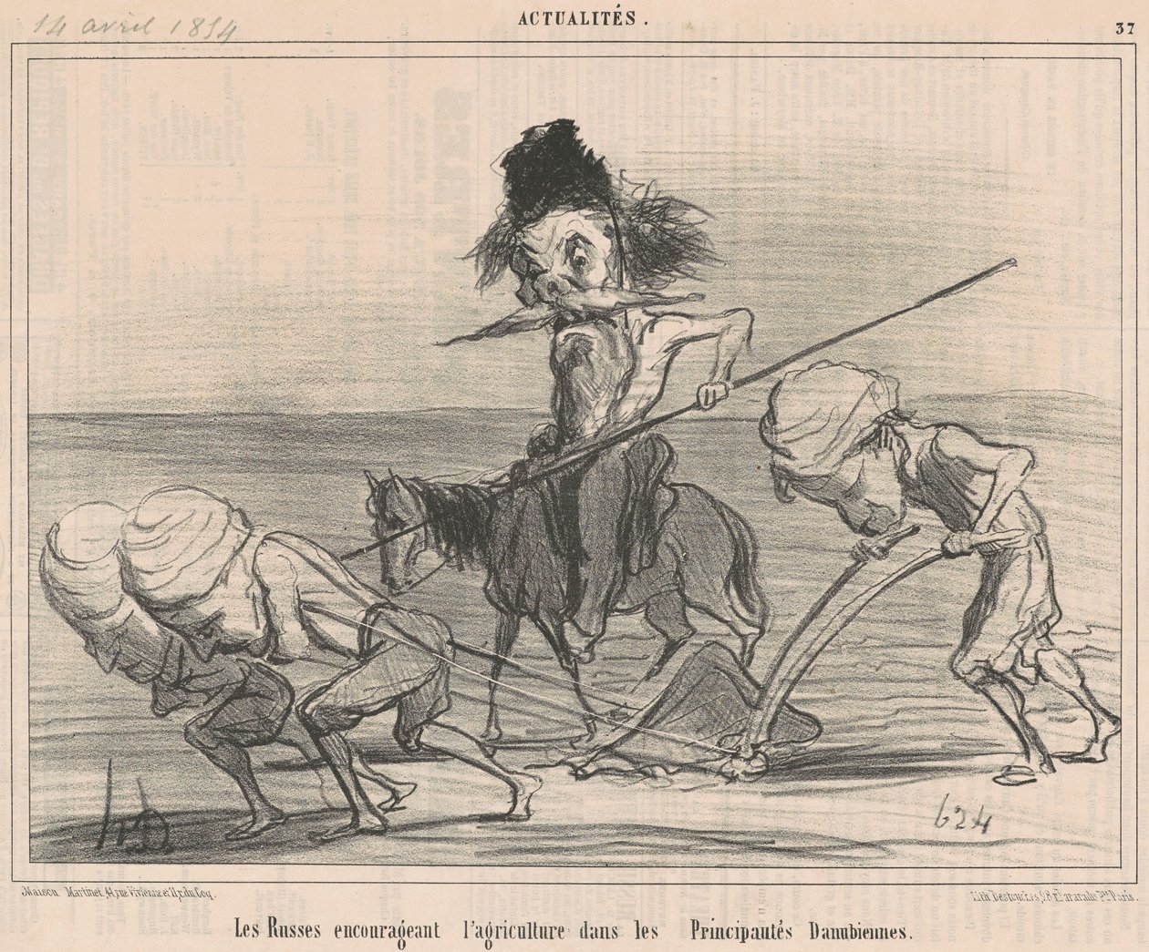 The Russians Encouraging Agriculture by Honoré Daumier