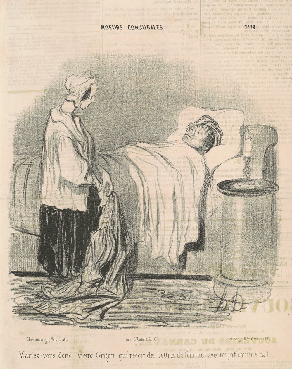 Get married then! old miser... by Honoré Daumier