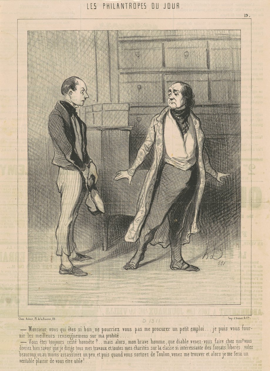 Monsieur, You Who Are So Good... by Honoré Daumier