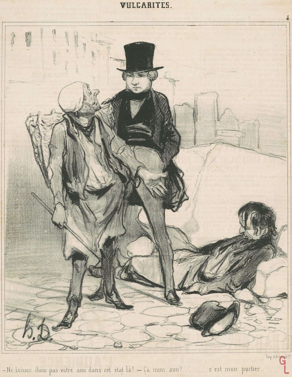 Do Not Leave Your Friend in Such a State! by Honoré Daumier