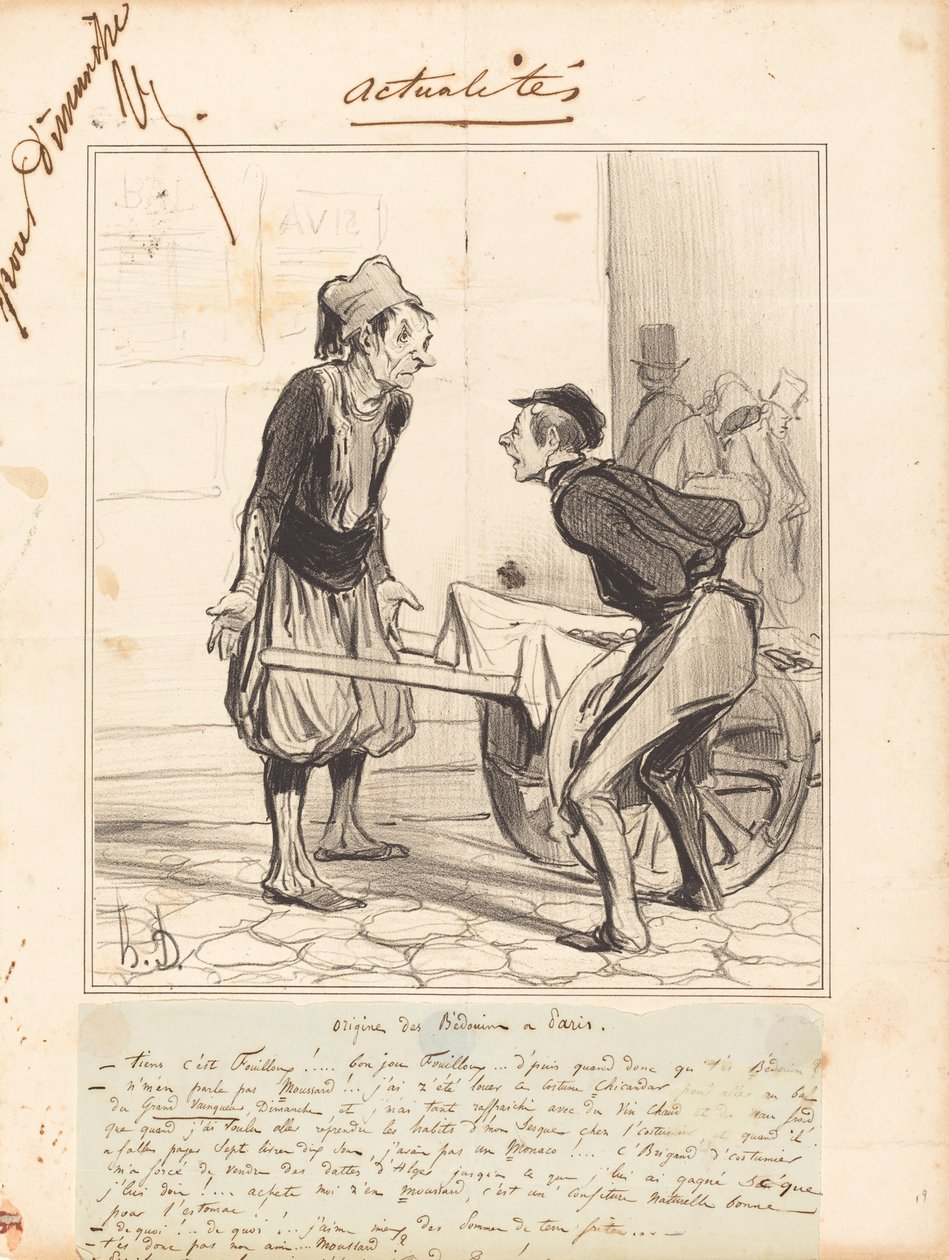 Origin of the Bedouins in Paris by Honoré Daumier