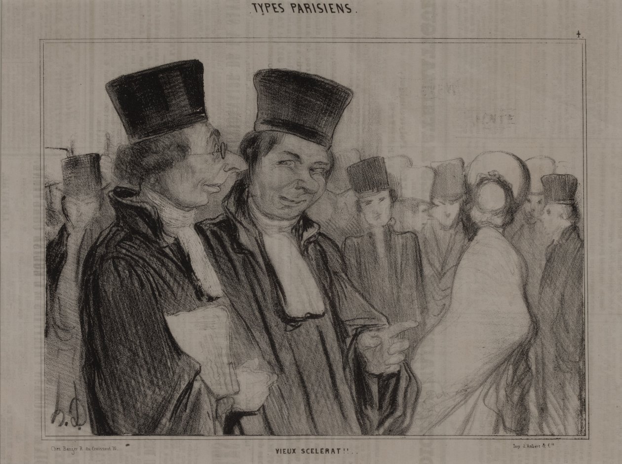 Parisian Types, no. 4: Old Scoundrel! by Honoré Daumier
