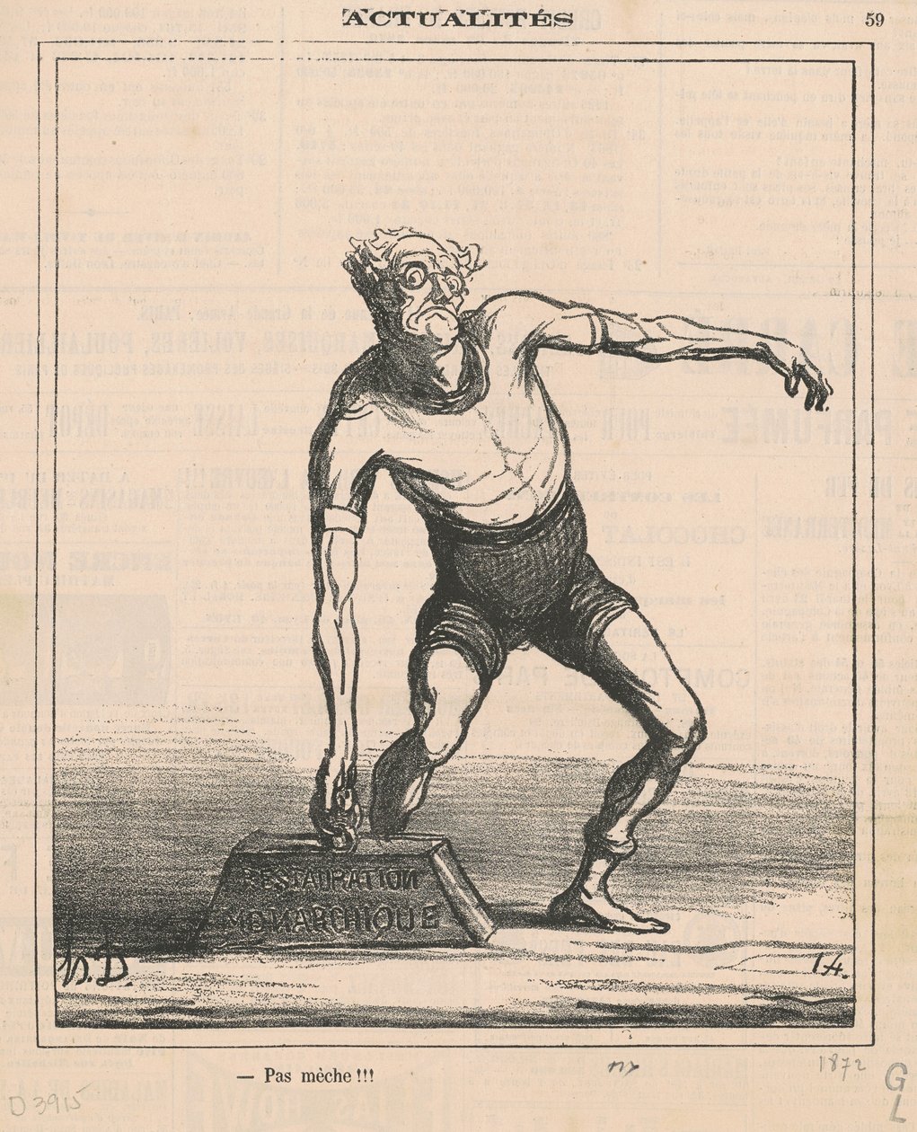 No Luck!!! by Honoré Daumier