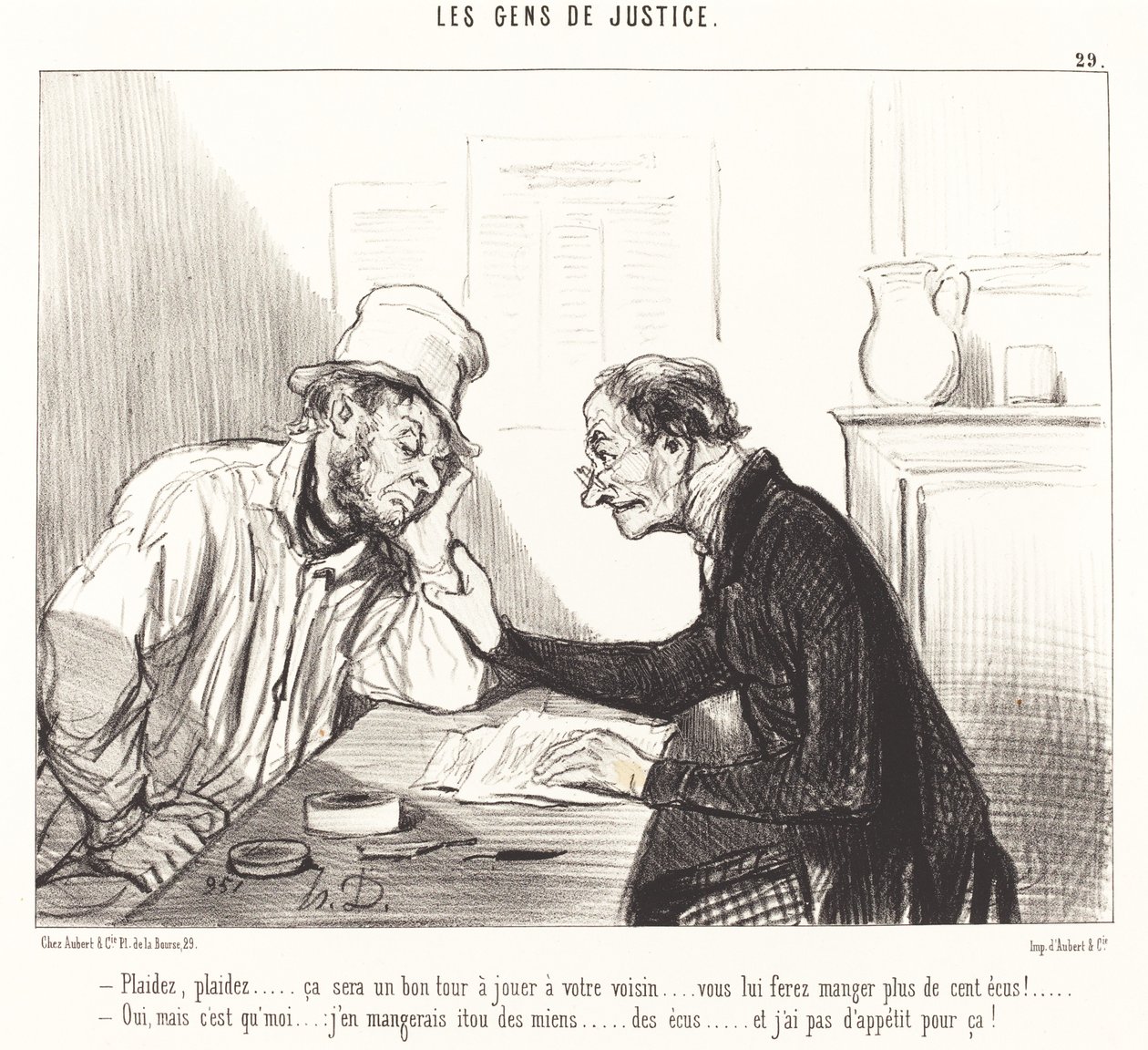 Plead... it will be a good trick to play... by Honoré Daumier