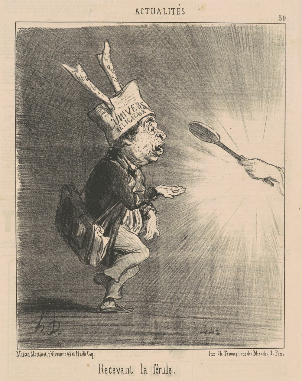 Receiving the Ferule by Honoré Daumier