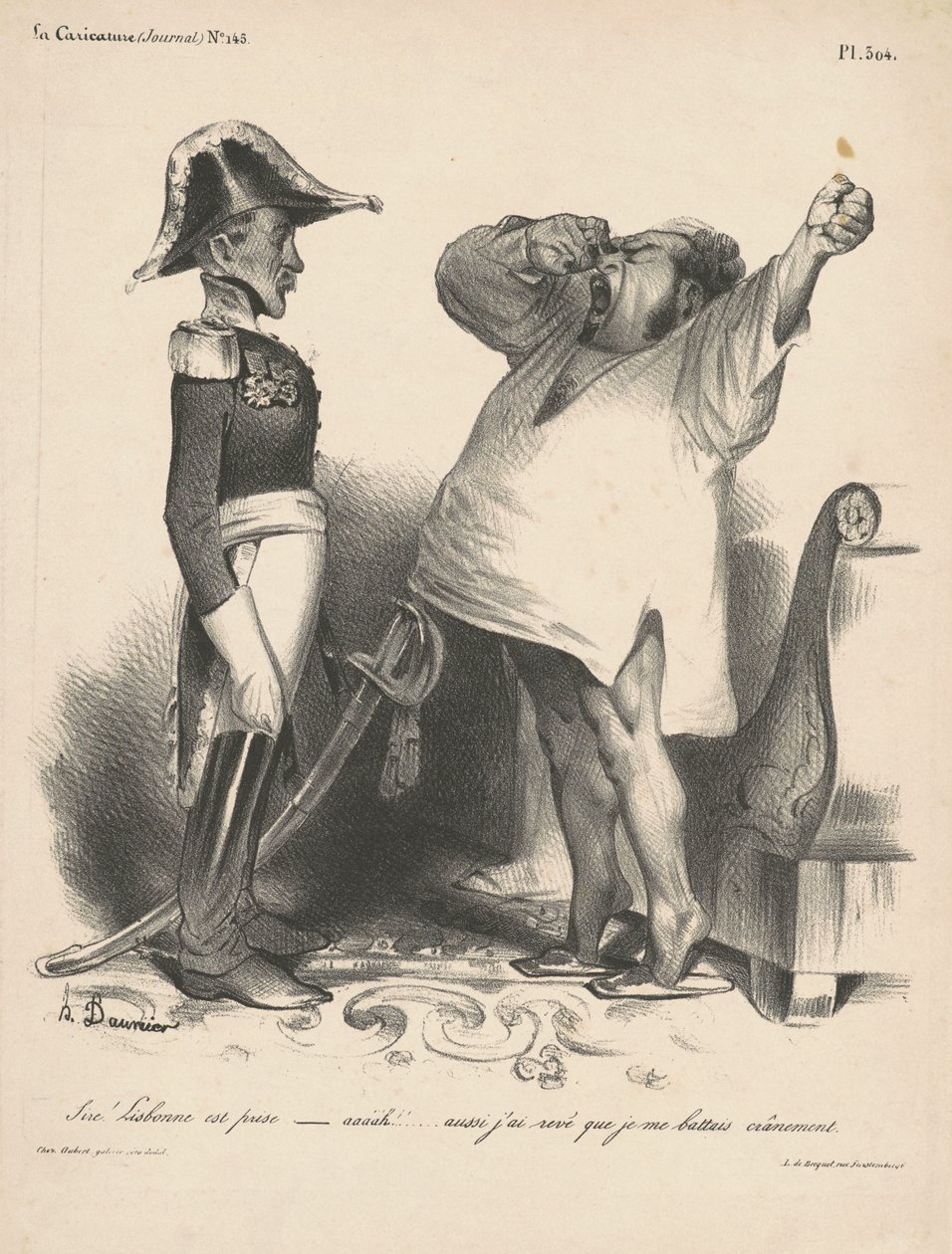 Sire! Lisbon has been captured... by Honoré Daumier