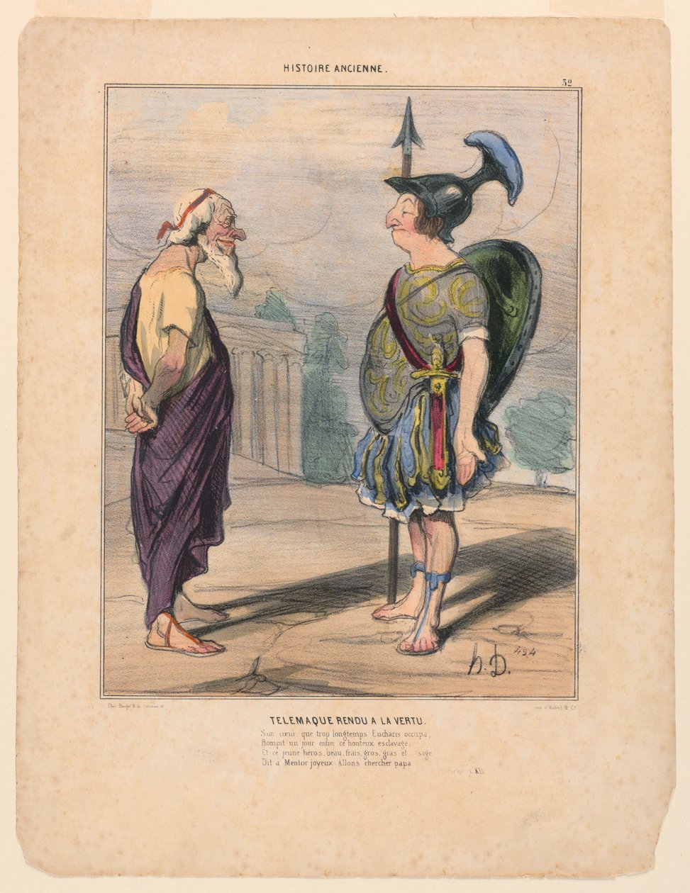 Telemachus Returned to Virtue by Honoré Daumier