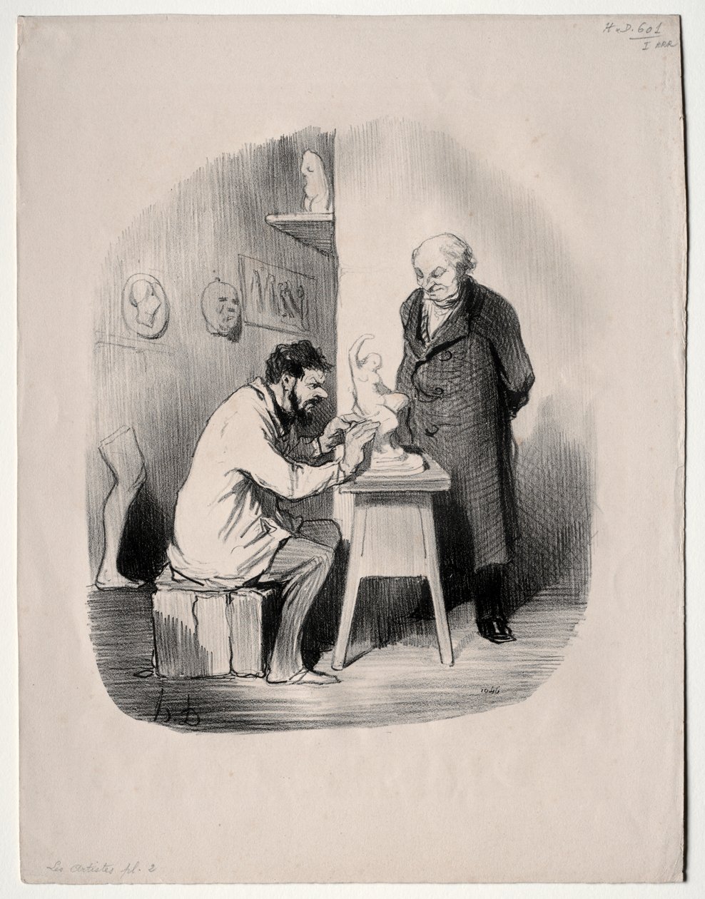 The Artists, plate 2: You must model me in this manner one day by Honoré Daumier