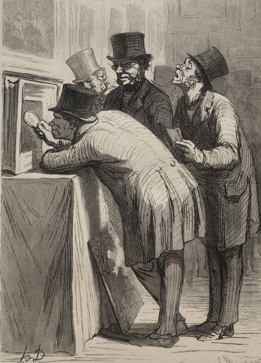 The Auction Room: The Amateur by Honoré Daumier
