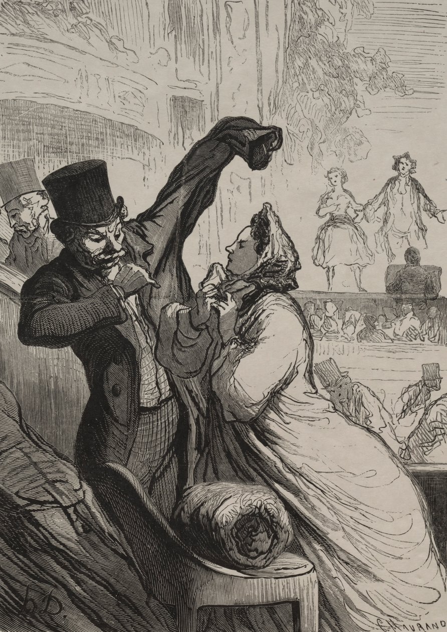 The Theatre: The Last Scene by Honoré Daumier