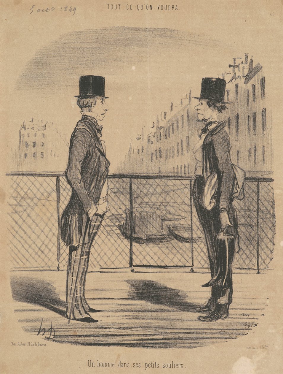 A Man in His Small Shoes by Honoré Daumier
