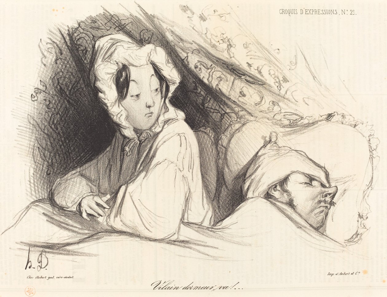 Villain Sleeper, Go! by Honoré Daumier