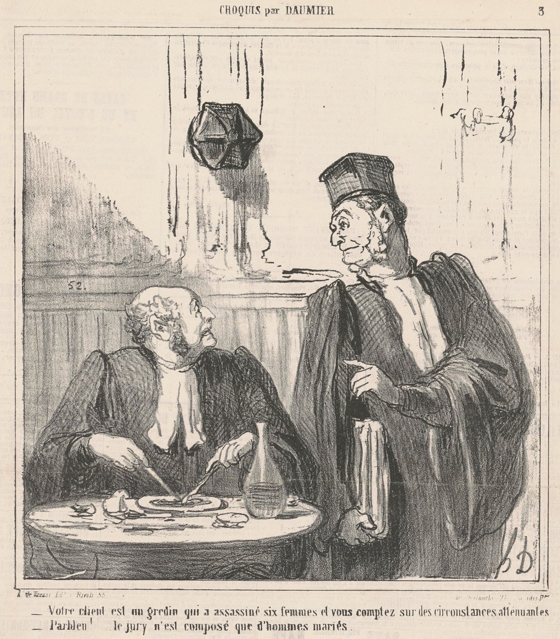 Your Client is a Scoundrel... by Honoré Daumier