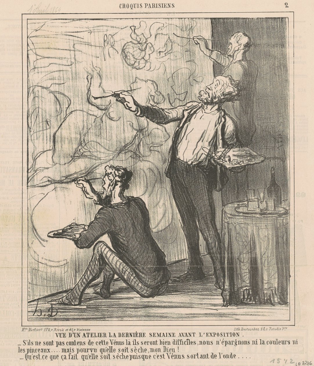 View of a workshop... by Honoré Daumier